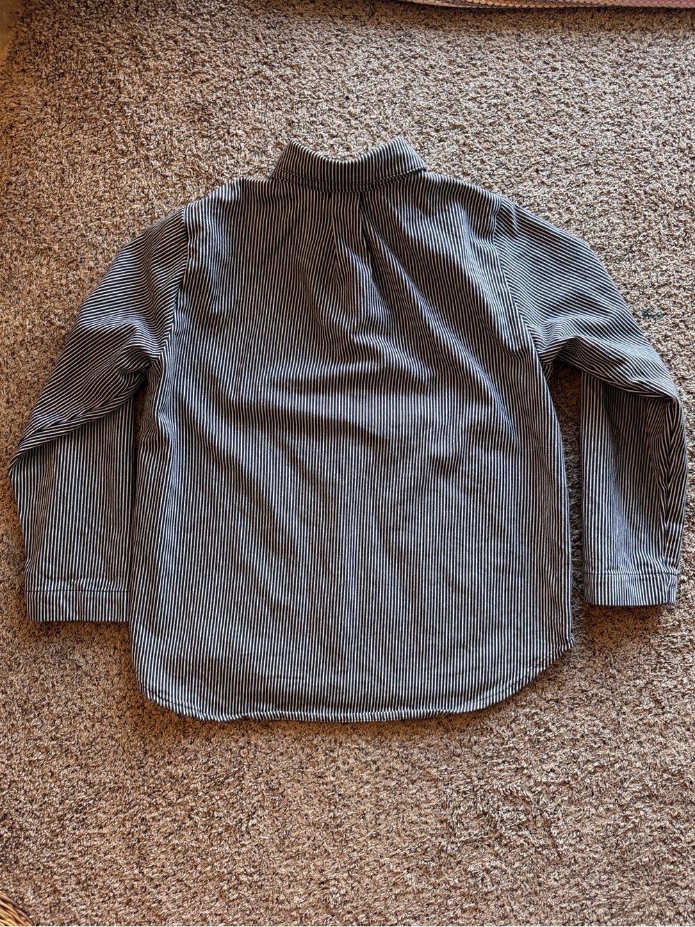 Ship Supply Hickory Stripe Curtis Cotton Top Womens Large Coastal Minimalist - Picture 5 of 10